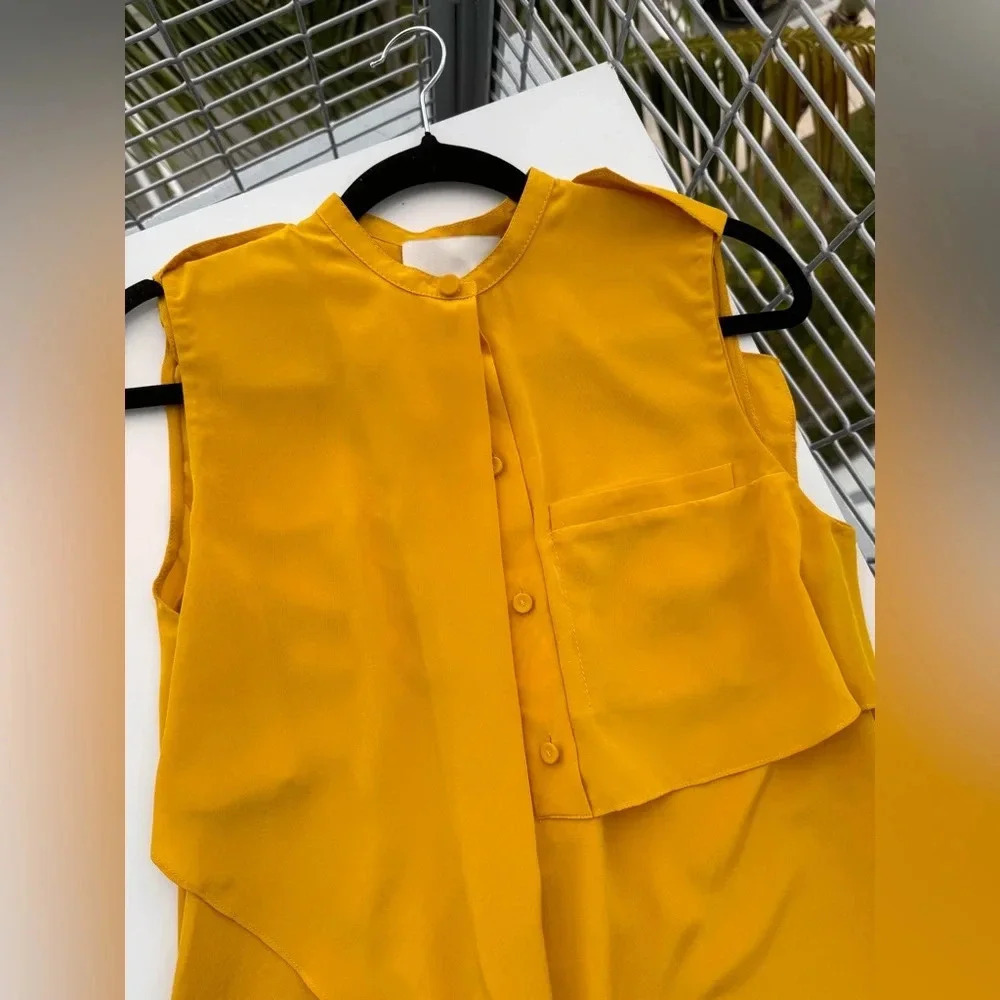 Phillip Lim 3.1 100% Silk Yellow Dress 0 - Picture 3 of 11